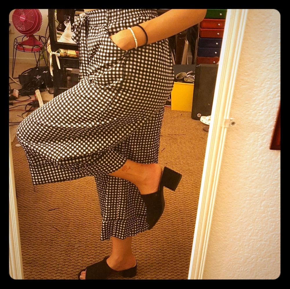 Zara Gingham Pattern Culottes