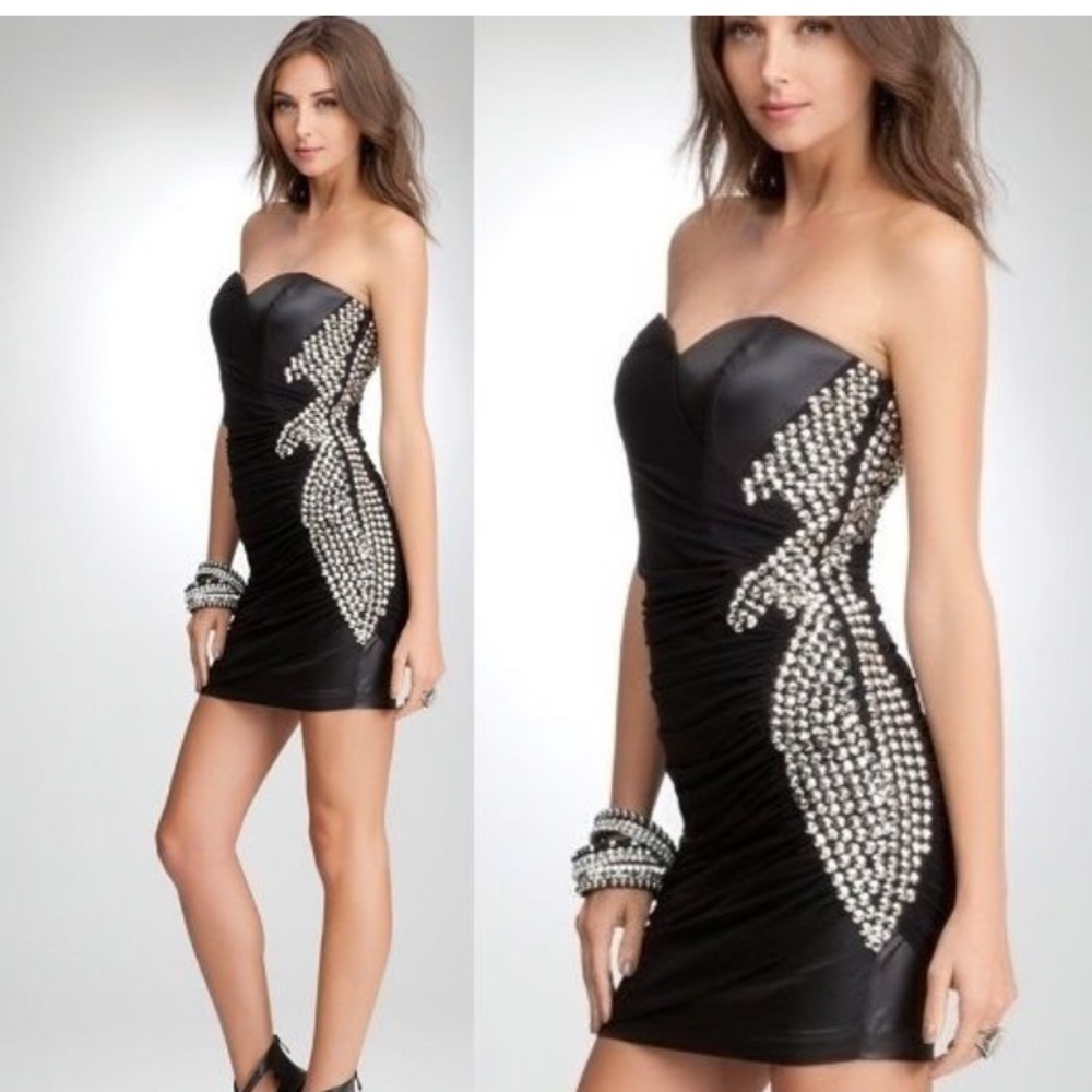 NWOT Stud Strapless Bodycon Dress