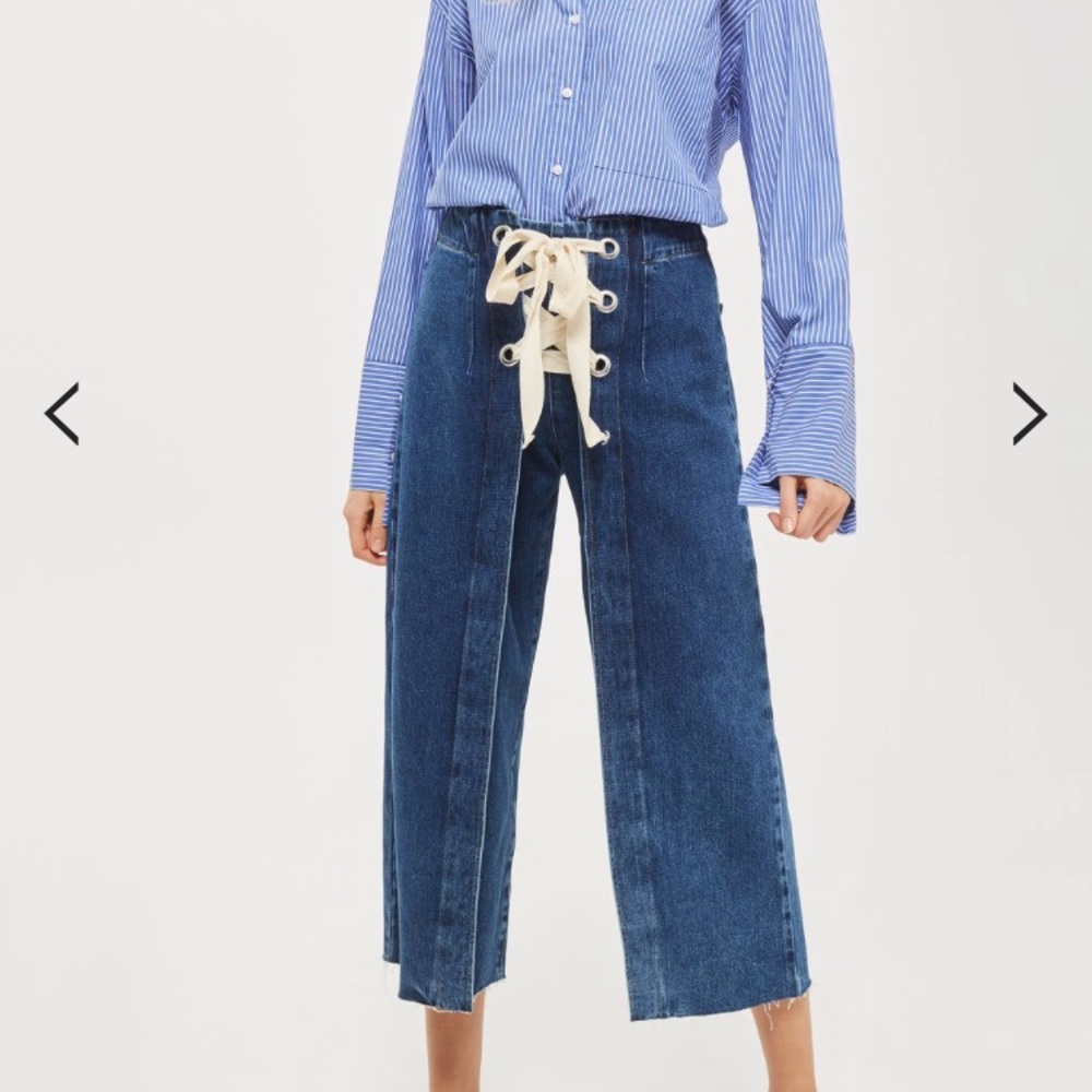 ISO topshop lace up jeans