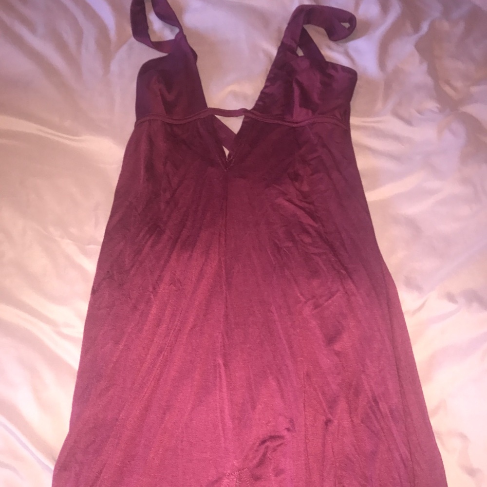 Burgundy maxi dress