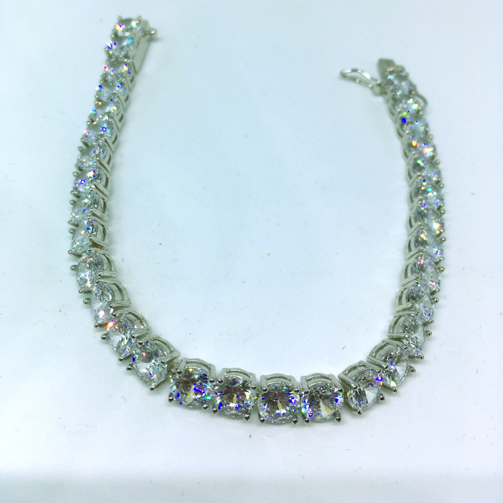 18k plated Swaroski crystals tennis bracelet