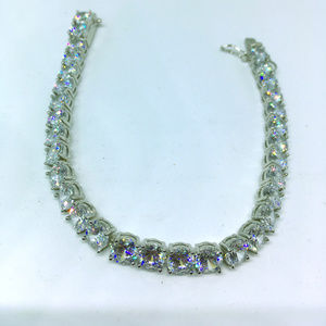 18k plated Swaroski crystals tennis bracelet