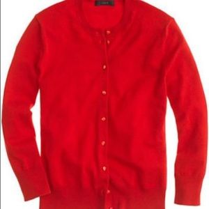 J Crew Factory Red Cardigan