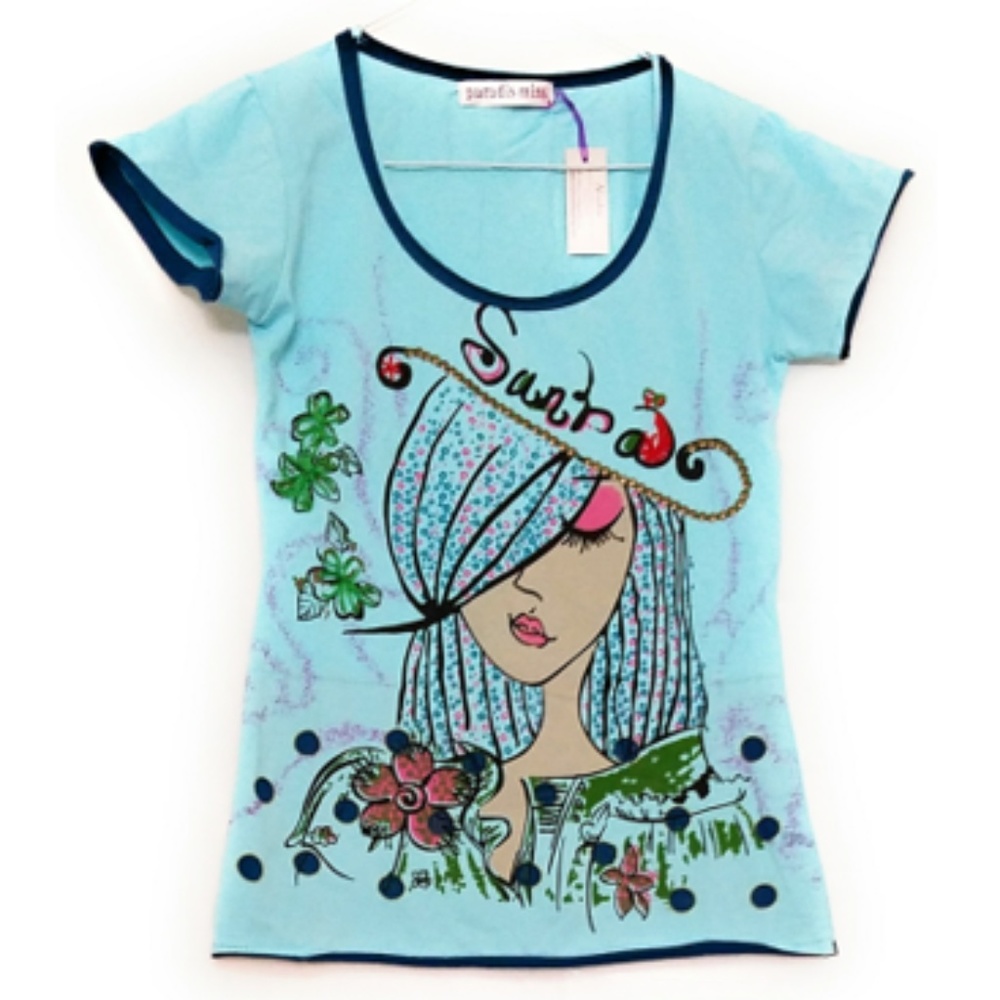 Blue Stretch Sanba Glamour Girl Blouse