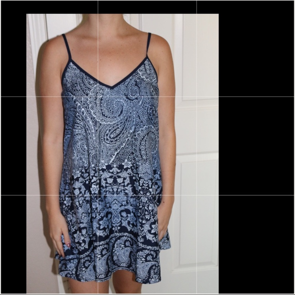 American Rag Pattern Navy Blue Dress