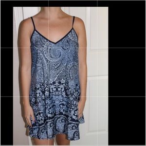 American Rag Pattern Navy Blue Dress