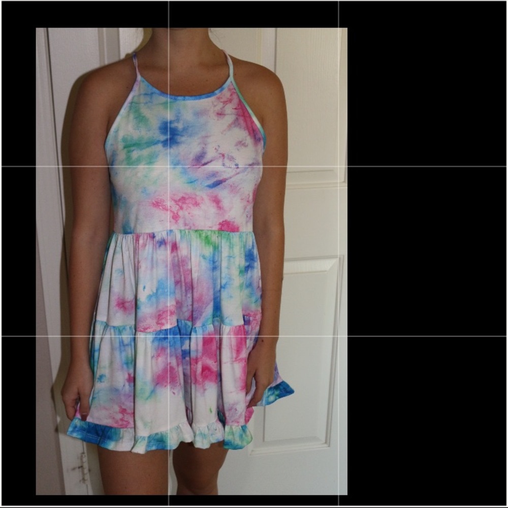 Tye dye spaghetti strap dress