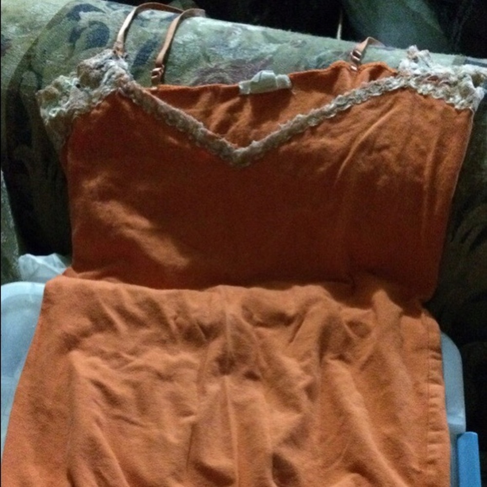 Orange spaghetti strap tank