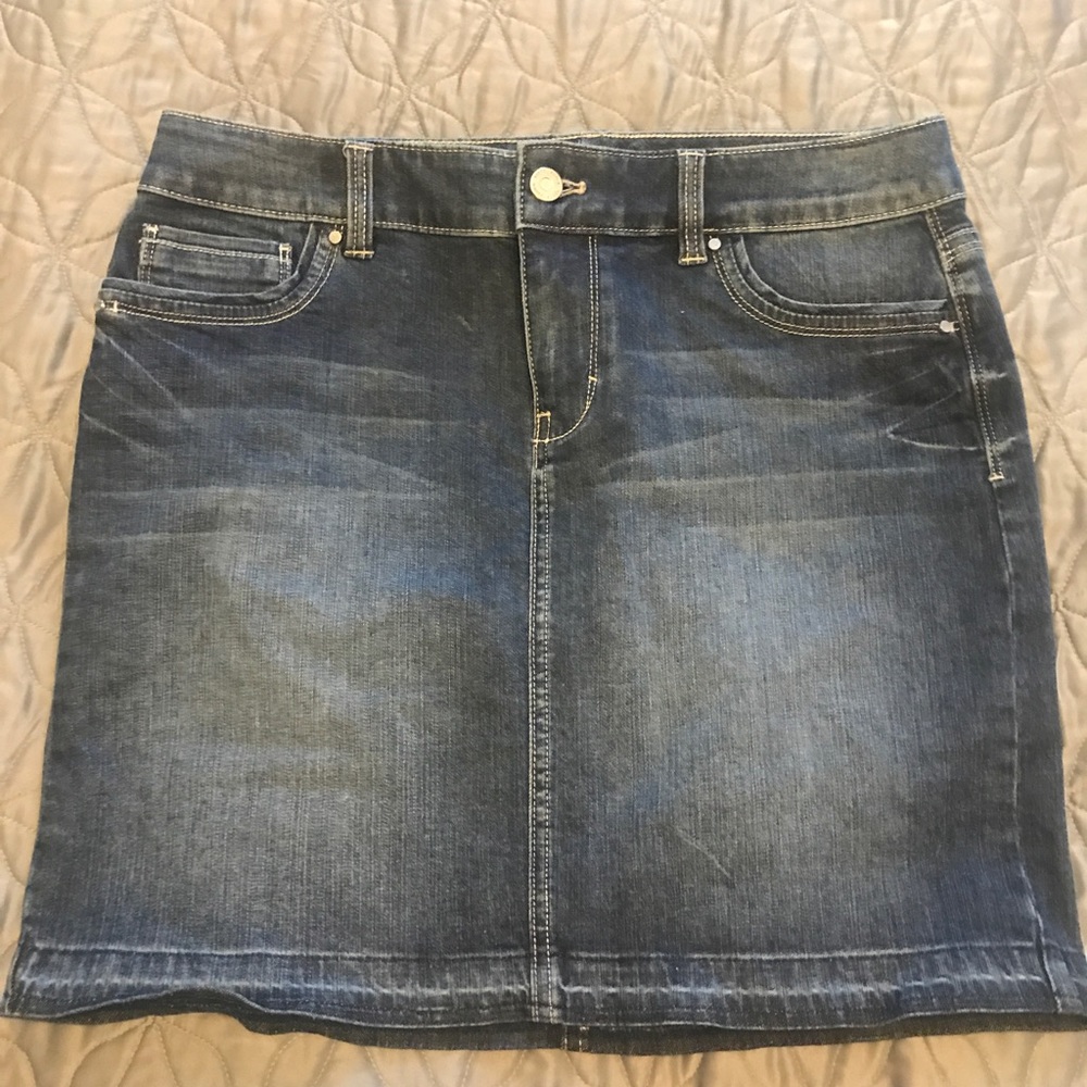 Denim mini-skirt