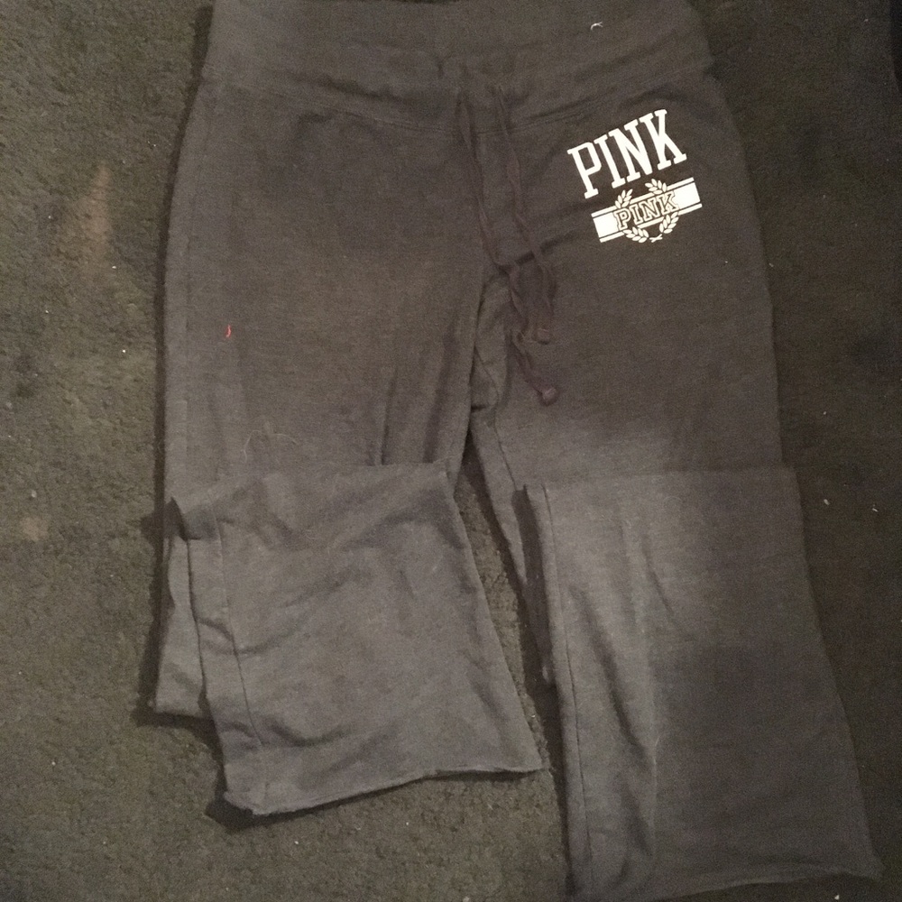 🆕Grey V S PINK boot cut dark grey sweatpants