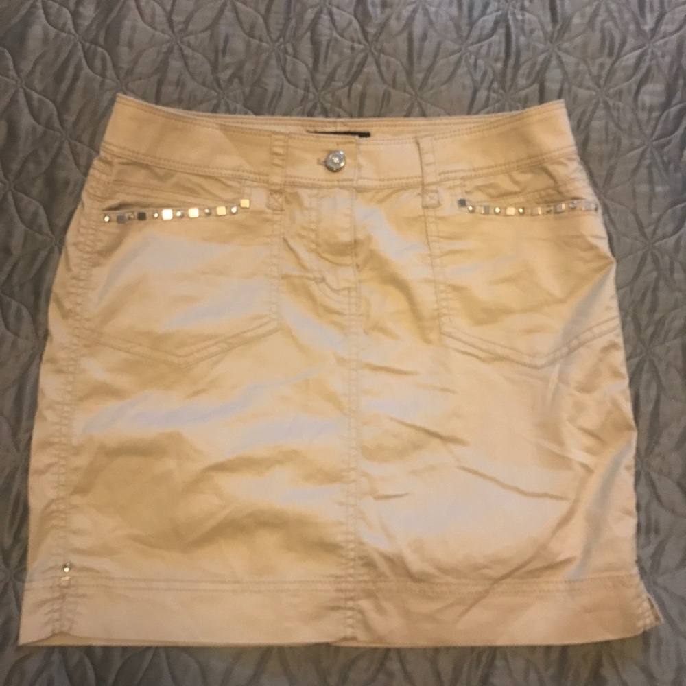 Khaki mini skirt