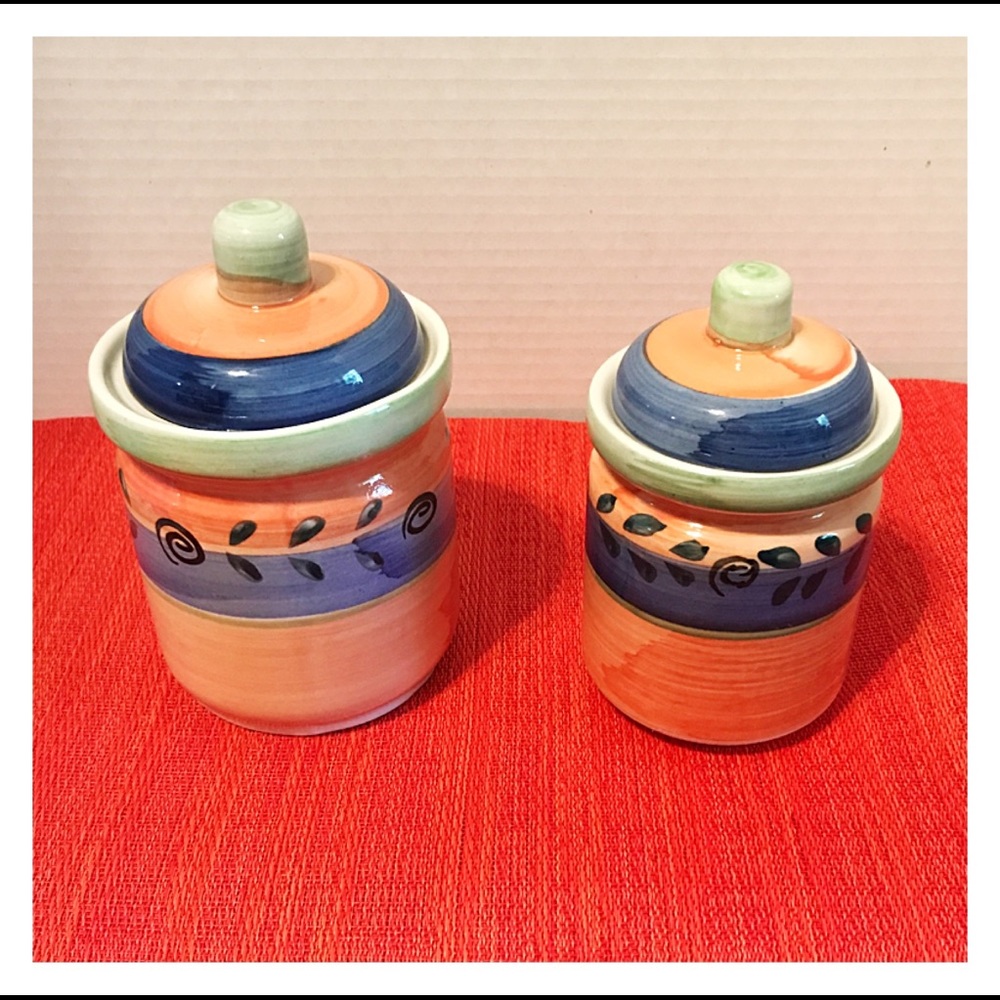 2-Set Ceramic Canisters / Containers - Picture 5 of 7