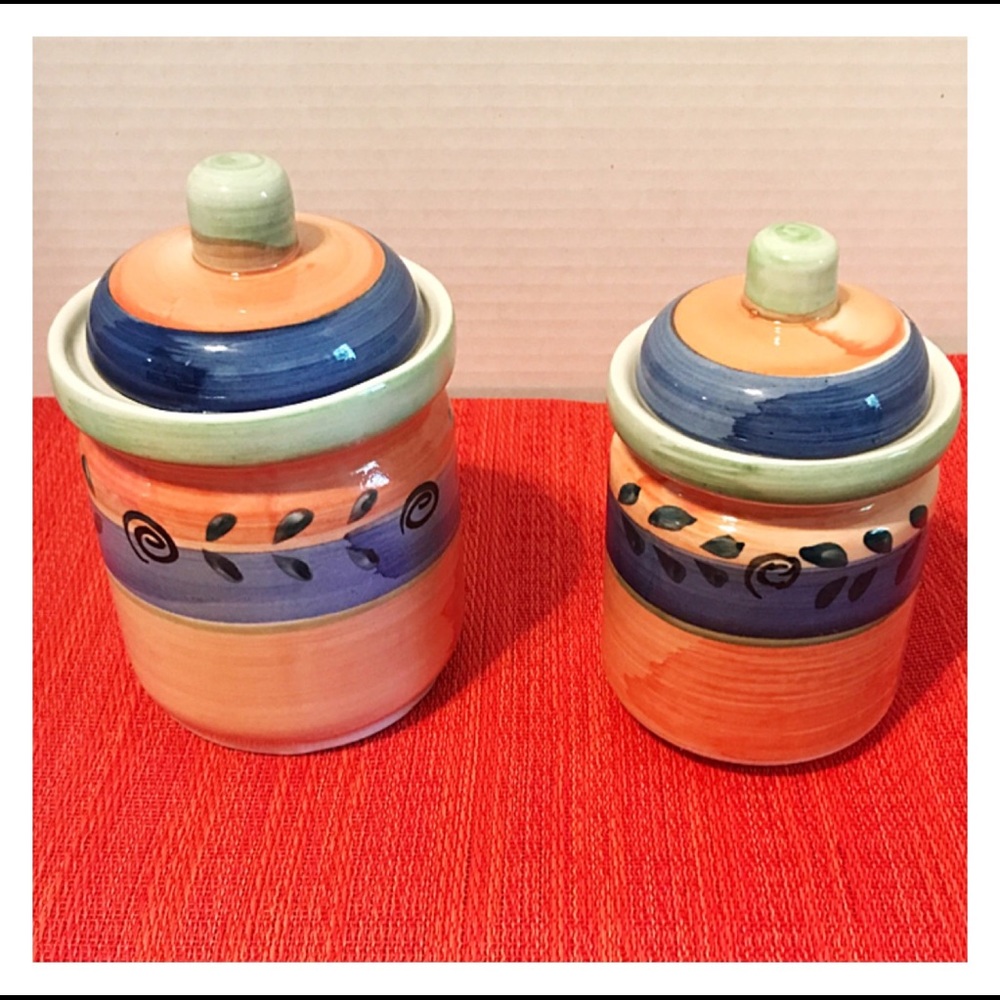 2-Set Ceramic Canisters / Containers - Picture 6 of 7