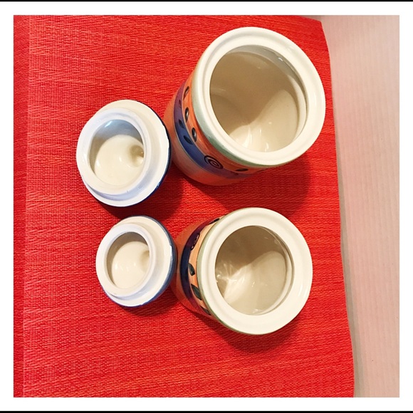 2-Set Ceramic Canisters / Containers - Picture 3 of 7