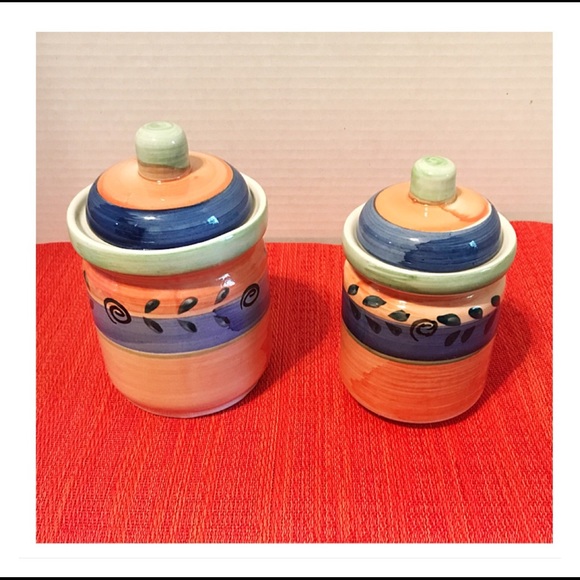 2-Set Ceramic Canisters / Containers - Picture 4 of 7