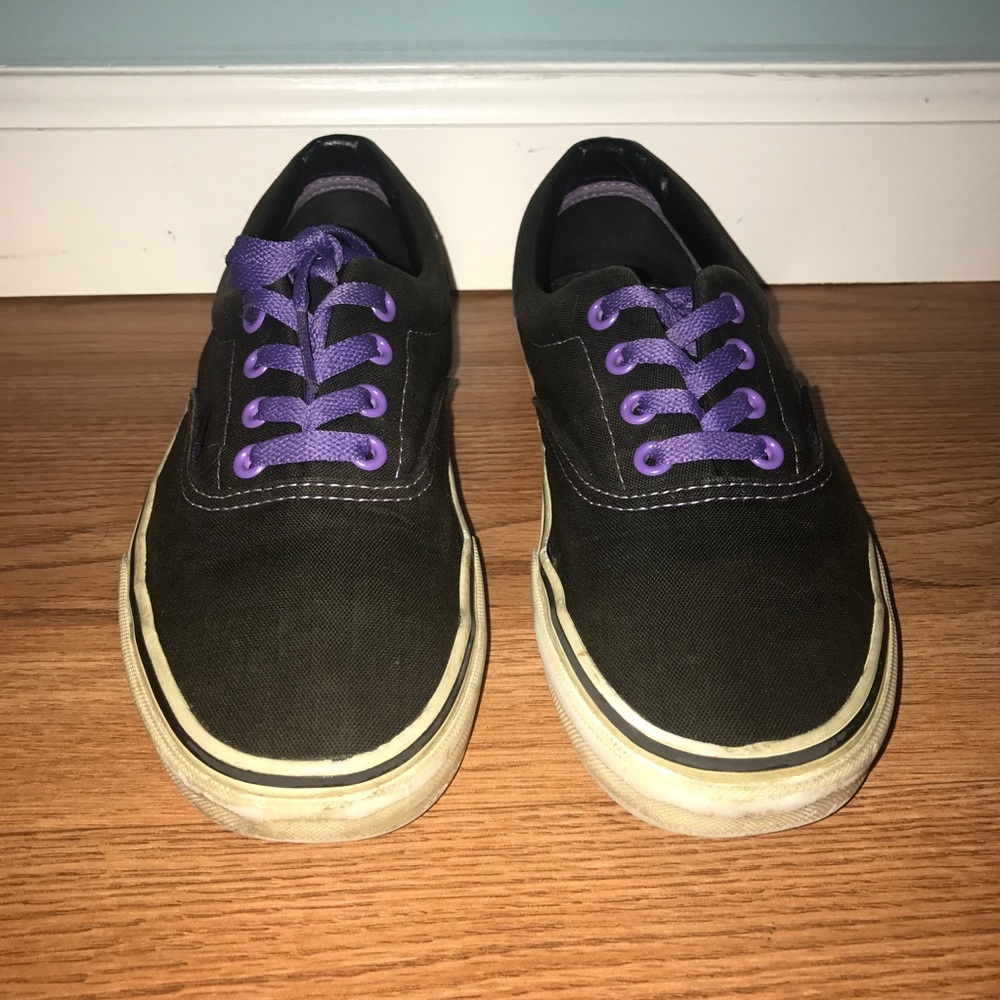 Black and purple Vans