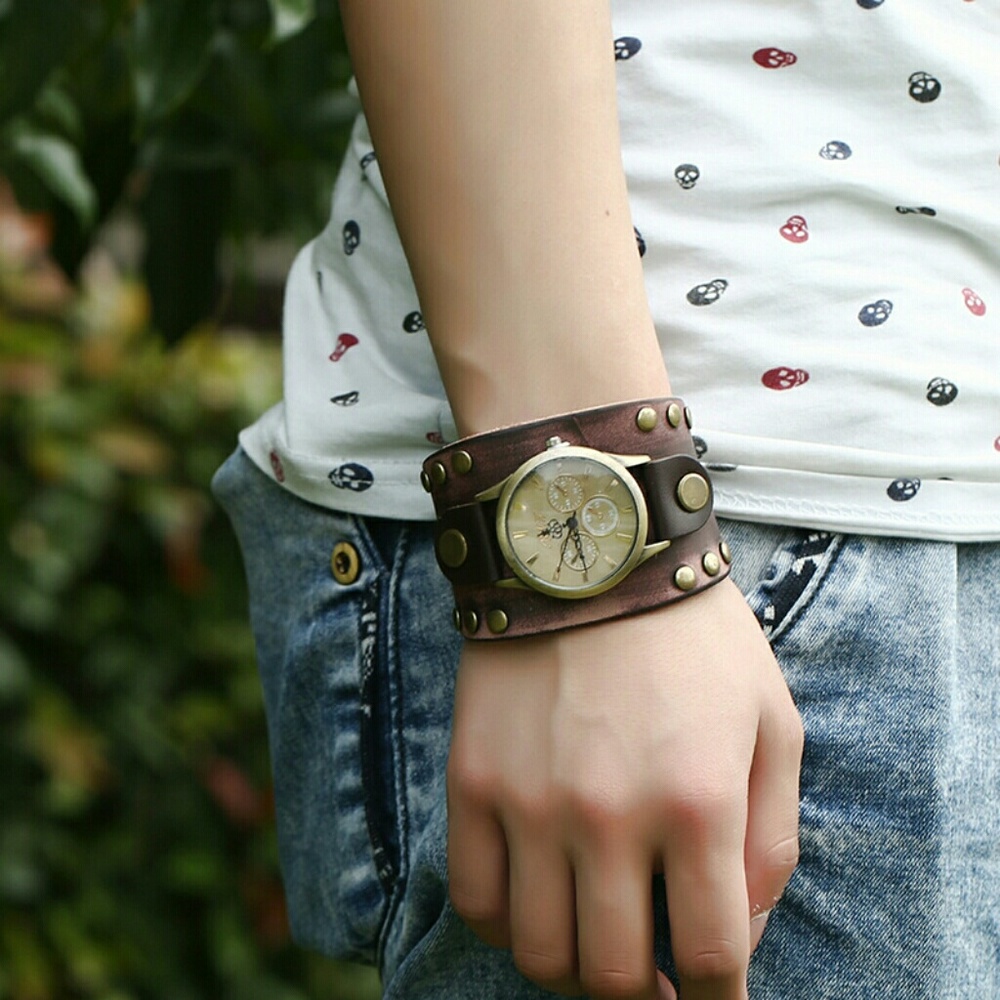 Handmade Leather Belt Watch - Picture 1 of 8