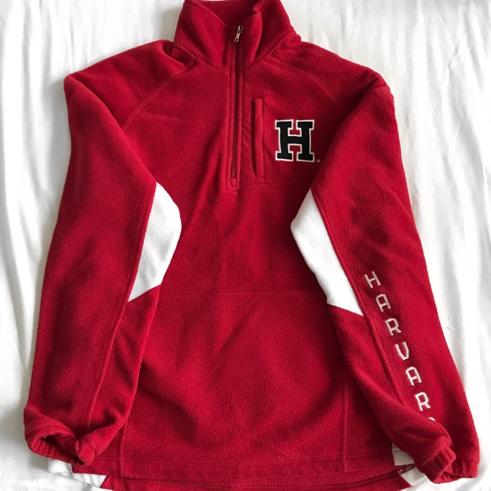vintage harvard zip up sweater