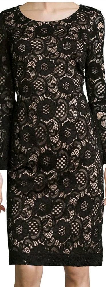 Signature Robbie Bee Black Women's PL Petite Dress