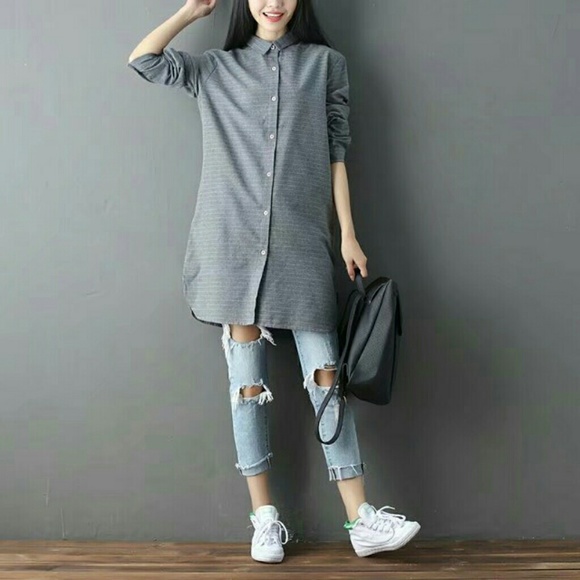 Long Button Down Shirt - Picture 3 of 4