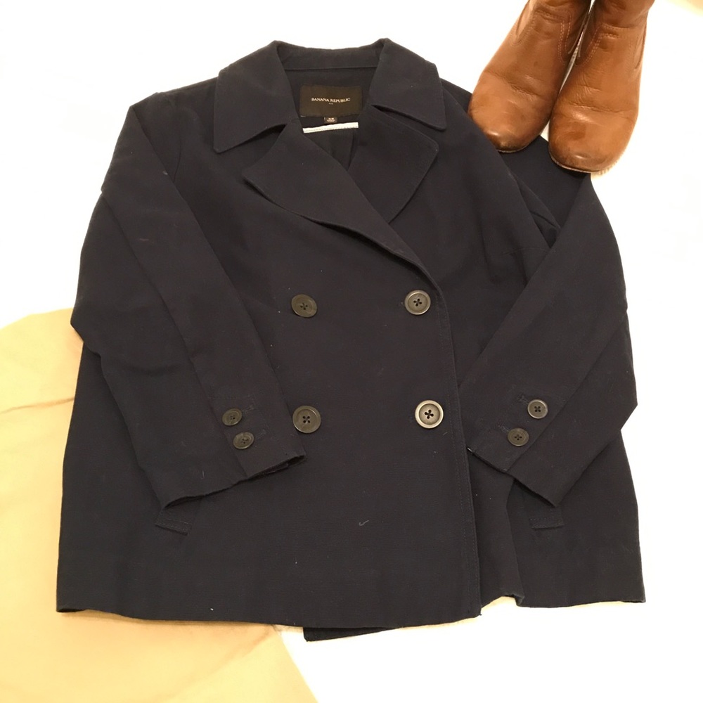 3/4 Sleeve Casual Peacoat from Banana Republic XS