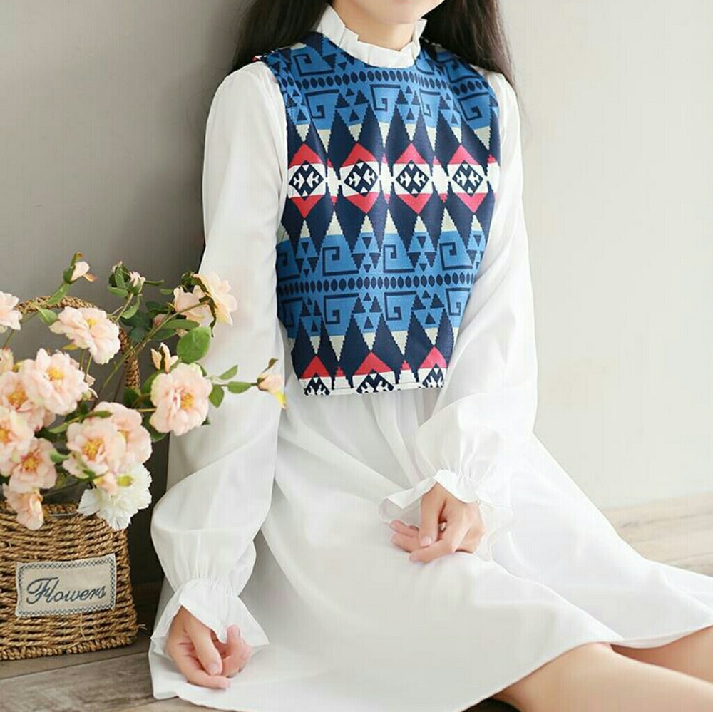 NEW Long Sleeve Midi Dress & Vest Match - Picture 5 of 7