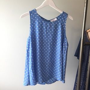 Cute blue and bow top!
