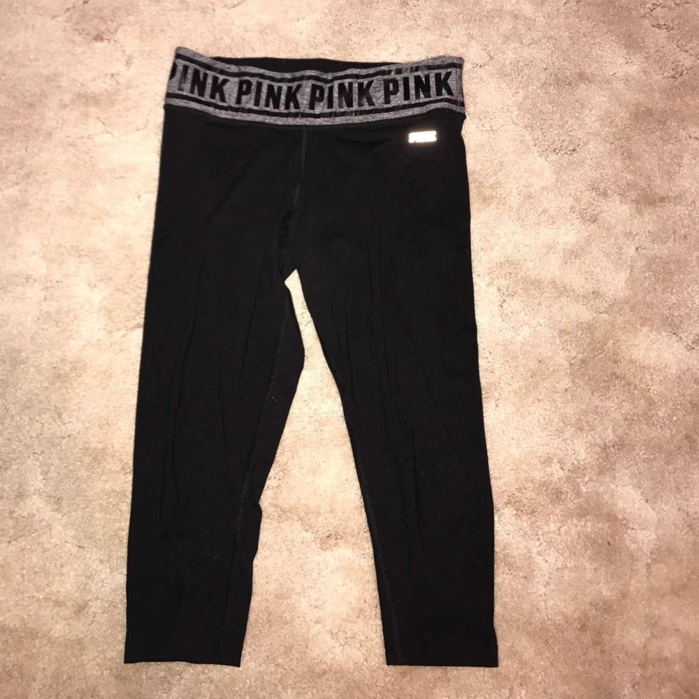 PINK crop leggings (reversible)
