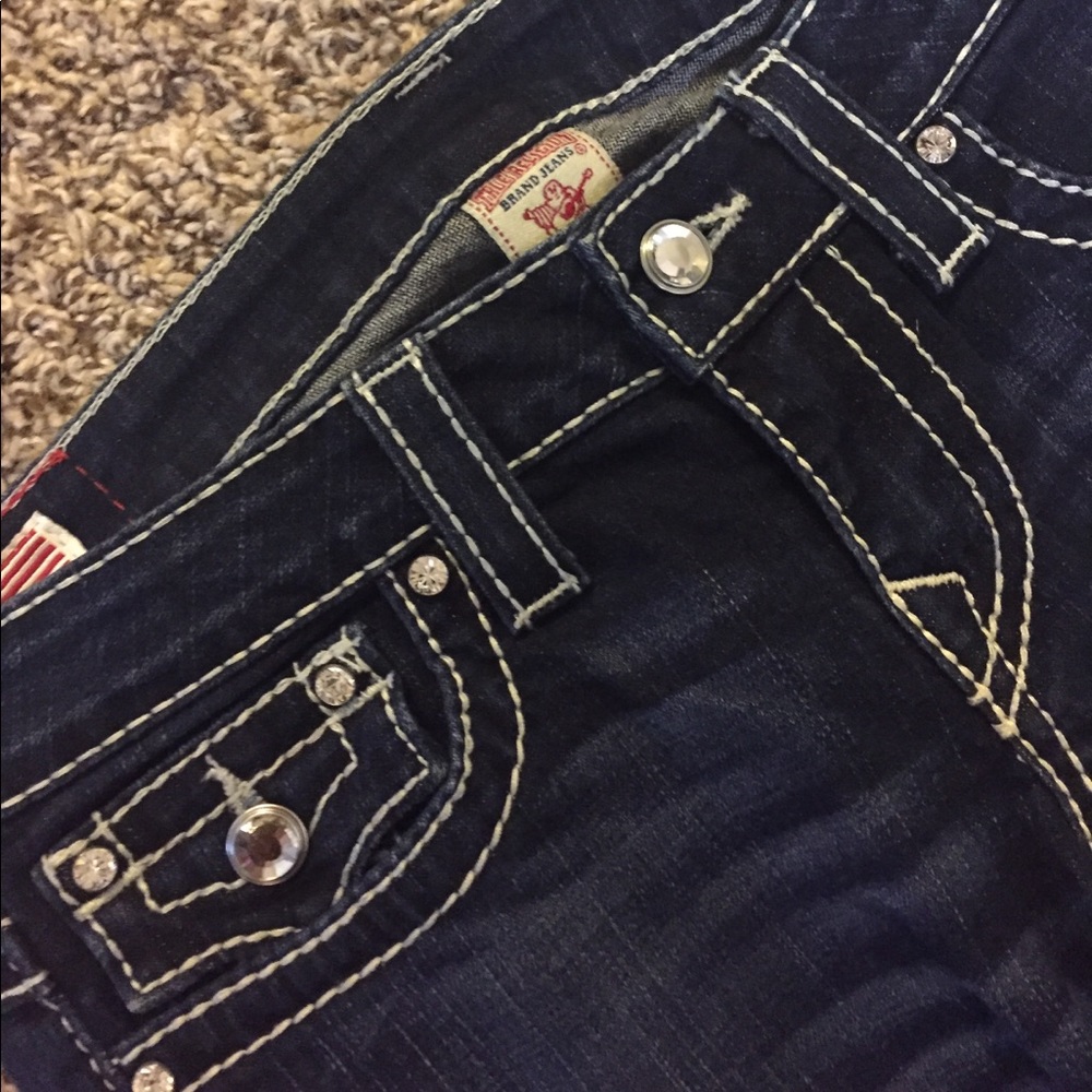 True Religion jeans w/ Swarovski crystals.