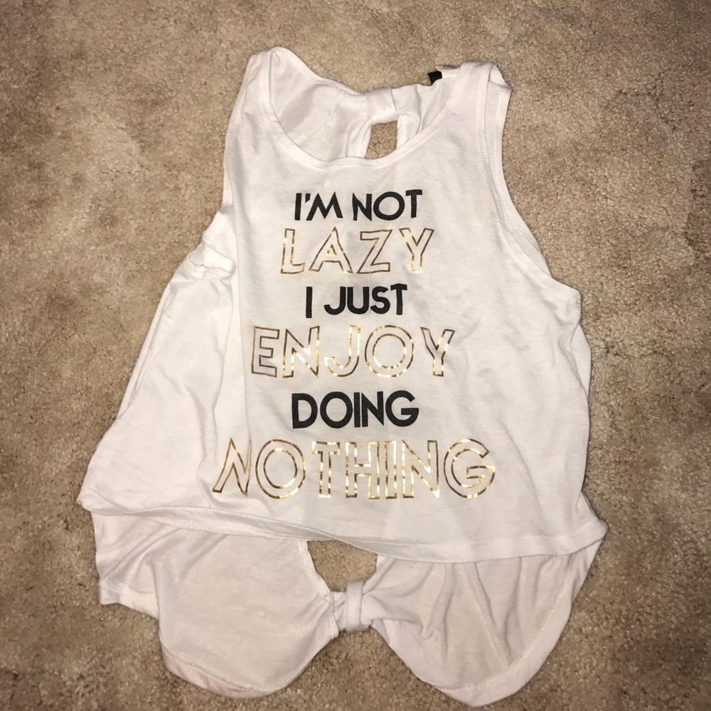 Trendy crop top slogan