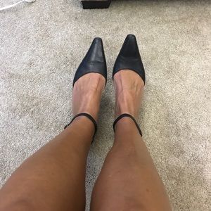 Strappy black pumps by loft