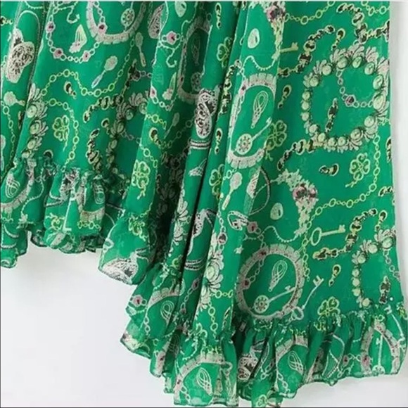 🍀Restocked! Foxy Fave Emerald Green Gypsy Dress - Picture 6 of 8
