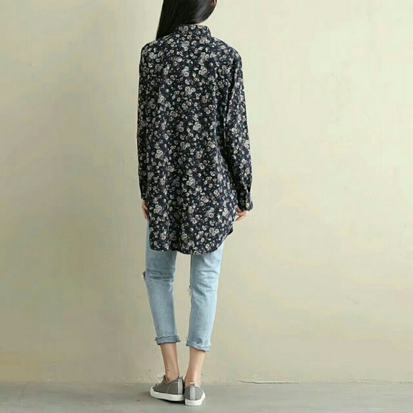 Flower Button Down Shirt - Picture 2 of 8