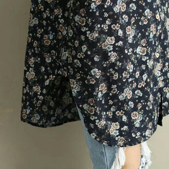 Flower Button Down Shirt - Picture 6 of 8