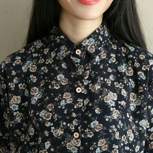 Flower Button Down Shirt - Picture 8 of 8