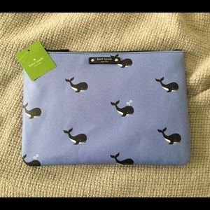 Kate Spade whale pouch NWT
