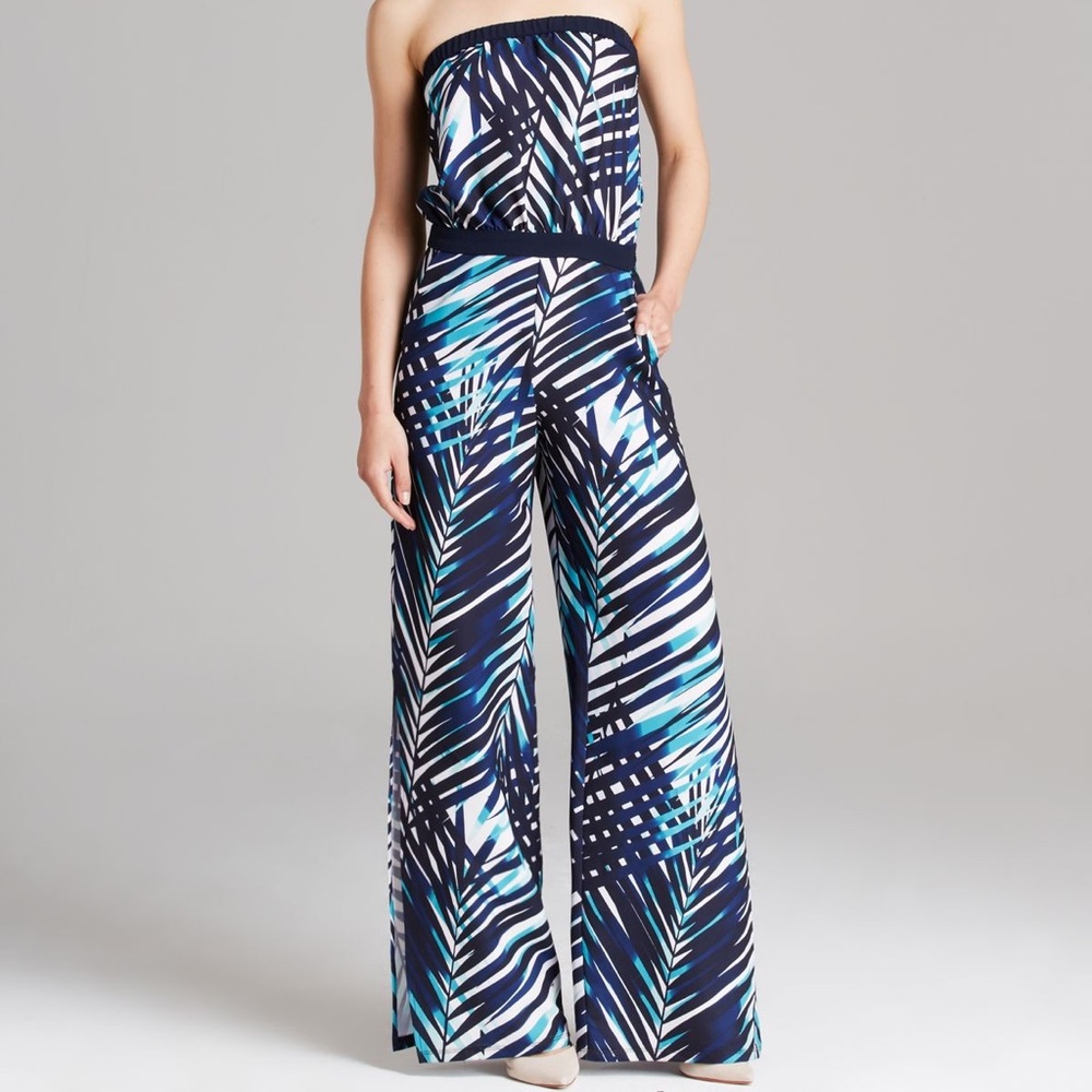 Trina Turk Lucila Printed Strapless Jumpsuit