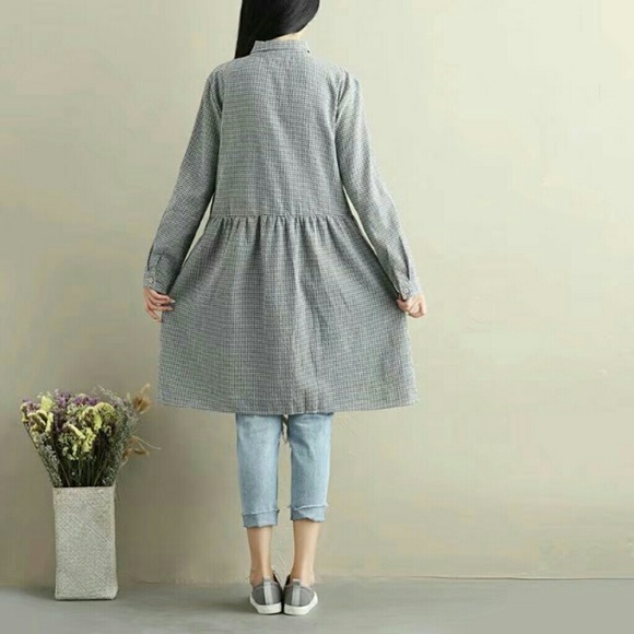 Plaid Long Dress - Picture 4 of 5