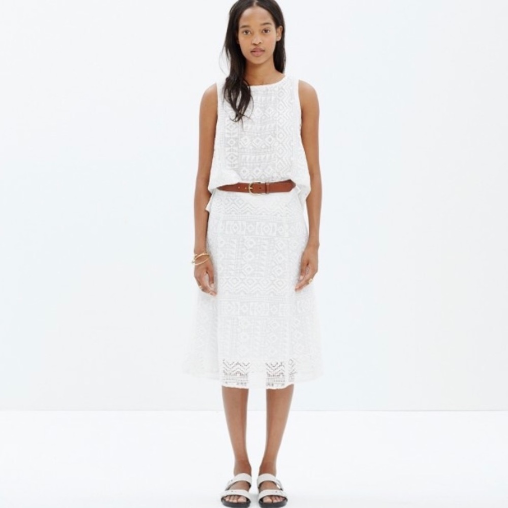 Madewell Geo Lace Skirt, Size 2