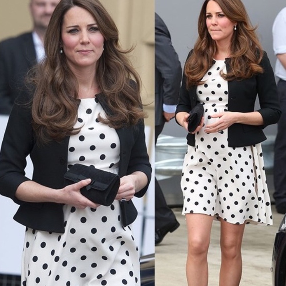 Polka Dot A-Line Dress worn by Kate Middleton