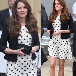 Polka Dot A-Line Dress worn by Kate Middleton