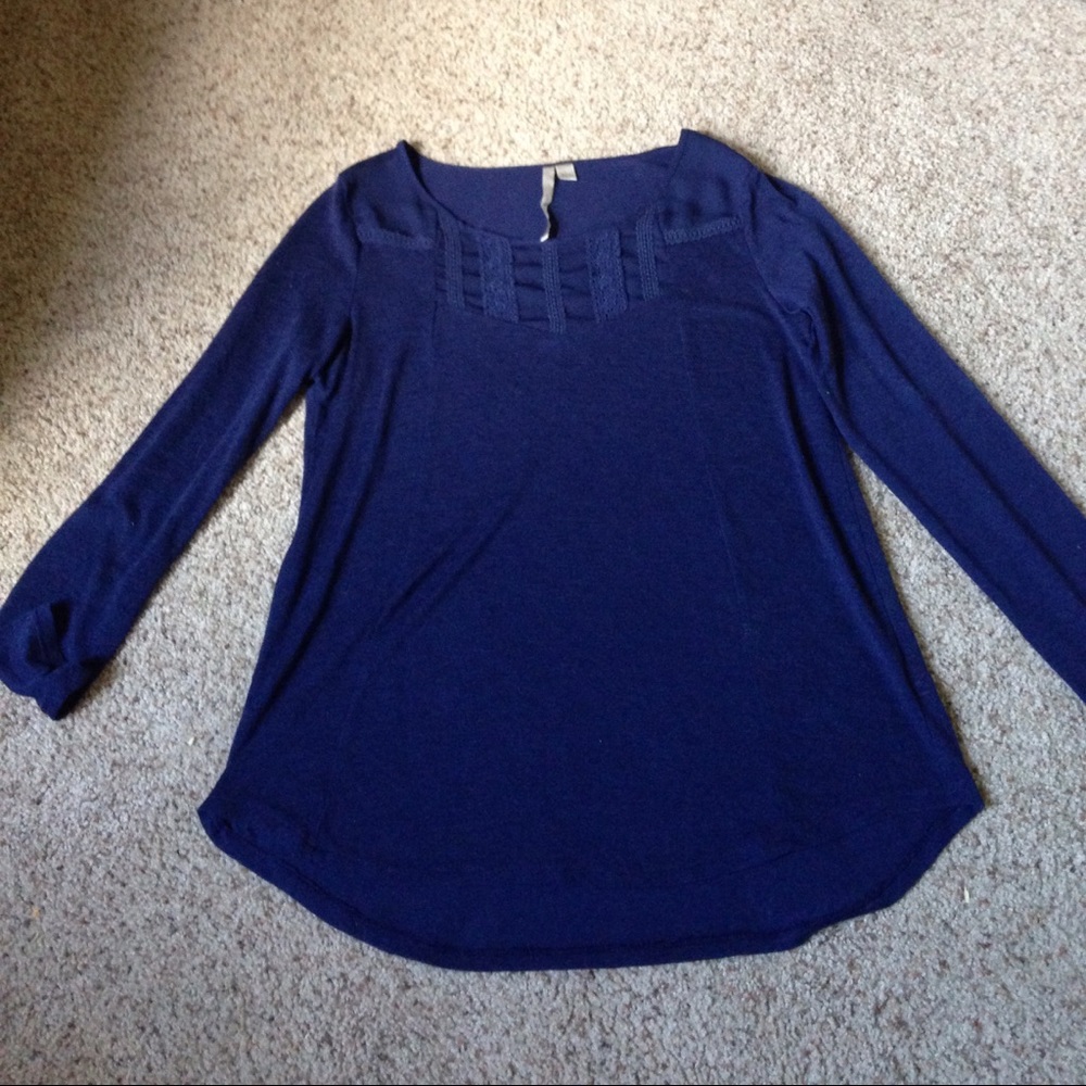 Lauren Conrad Navy Blouse, L