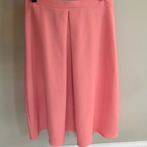 Francesca Pink Pleated Midi Skirt NWT Size S/M