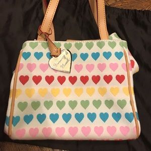 Dooney & Bourke Small Rainbow Hearts bag