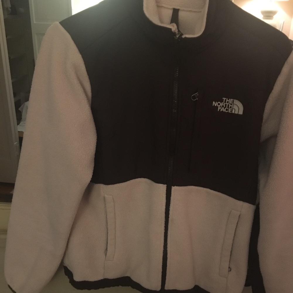 Pink and brown north face