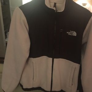 Pink and brown north face