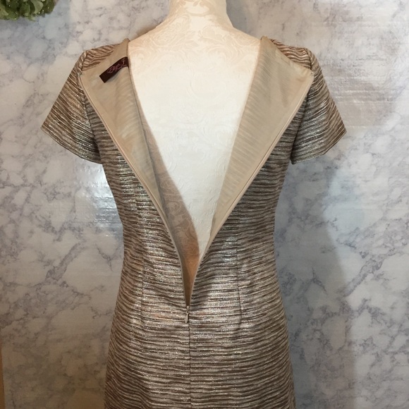 ELIZA J Brocade Rhinestone Metallic Dress 6P - Picture 6 of 8