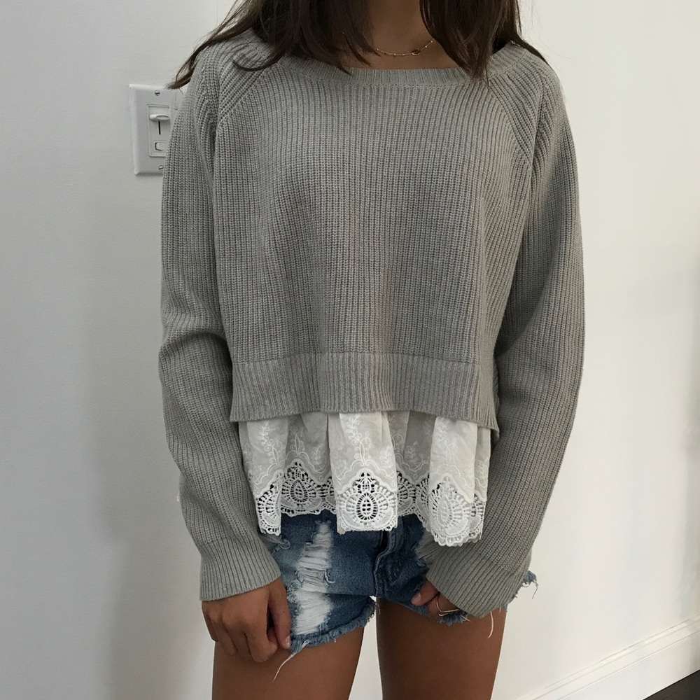 Bottom Lace Sweater🍂🍃
