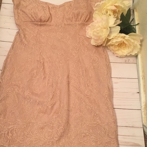 Dresses & Skirts - Blush Tone Pink Fringe Mini Dress