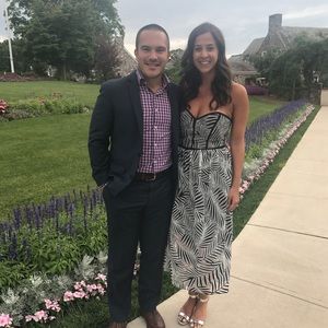 Parker - Black and White Leaf Print Dress